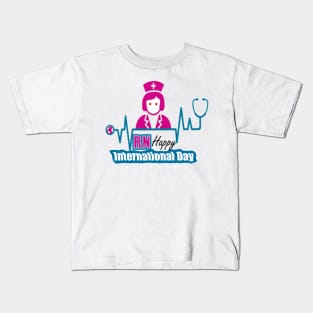 Registered Nurse Happy International Day Kids T-Shirt